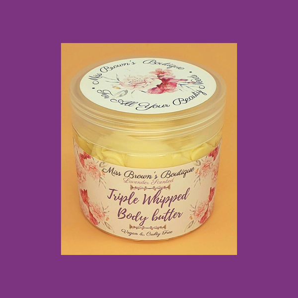 Lavender 100% Essential Oil Triple Whipped Body Butter