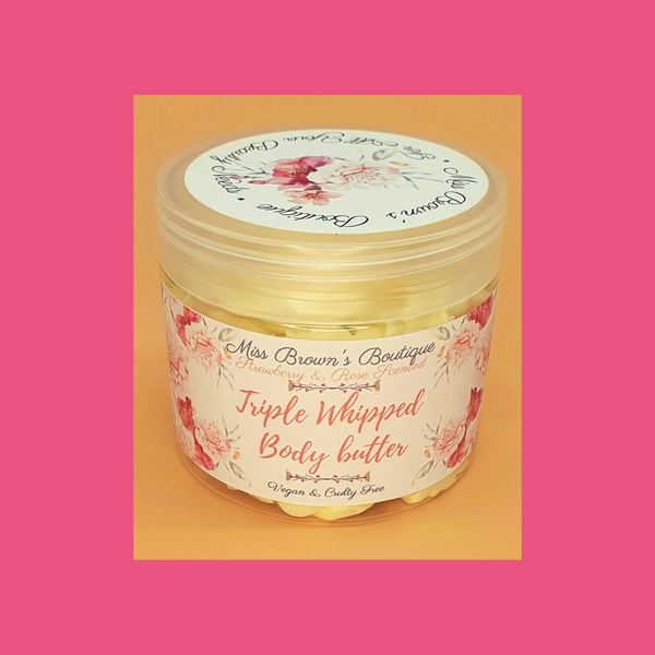 Strawberry & Rose Triple Whipped Body Butter